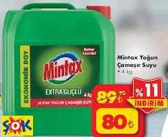MİNTAX YOĞUN ÇAMAŞIR SUYU 4 KG